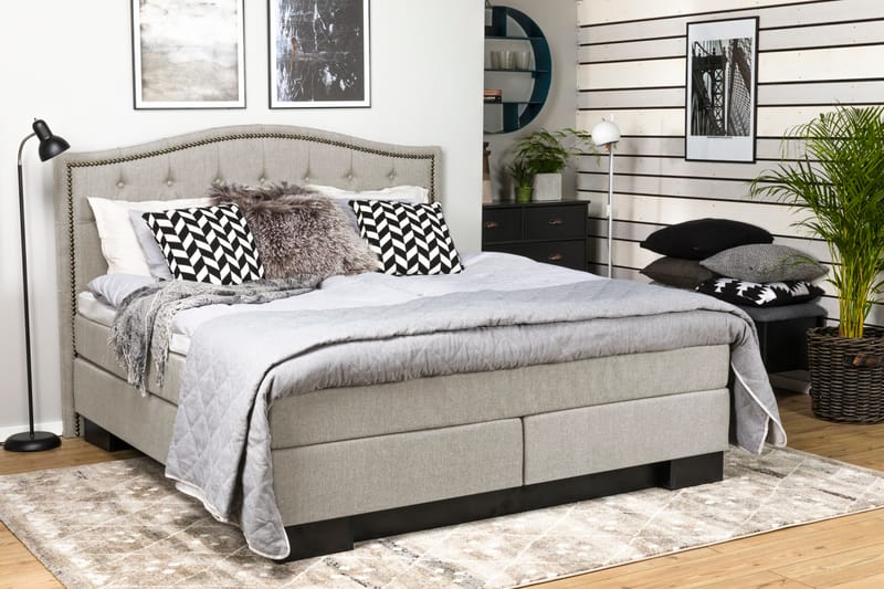 Amiral sengegavl 185 cm Bølget - Beige - Møbler - Senge - Sengetilbehør & sengegavl - Sengegavle