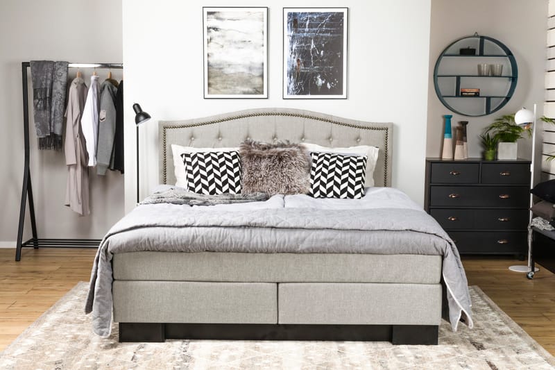 Amiral sengegavl 185 cm Bølget - Beige - Møbler - Senge - Sengetilbehør & sengegavl - Sengegavle