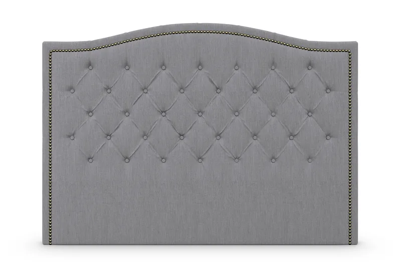 Amiral sengegavl 185 cm Bølget, Grå