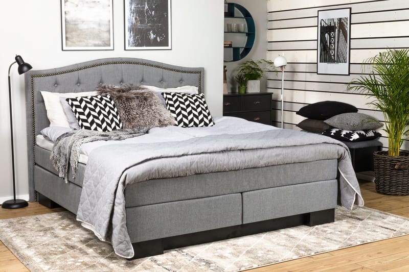 Amiral sengegavl 185 cm Bølget - Grå - Møbler - Senge - Sengetilbehør & sengegavl - Sengegavle