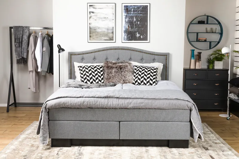 Amiral sengegavl 185 cm Bølget - Grå - Møbler - Senge - Sengetilbehør & sengegavl - Sengegavle