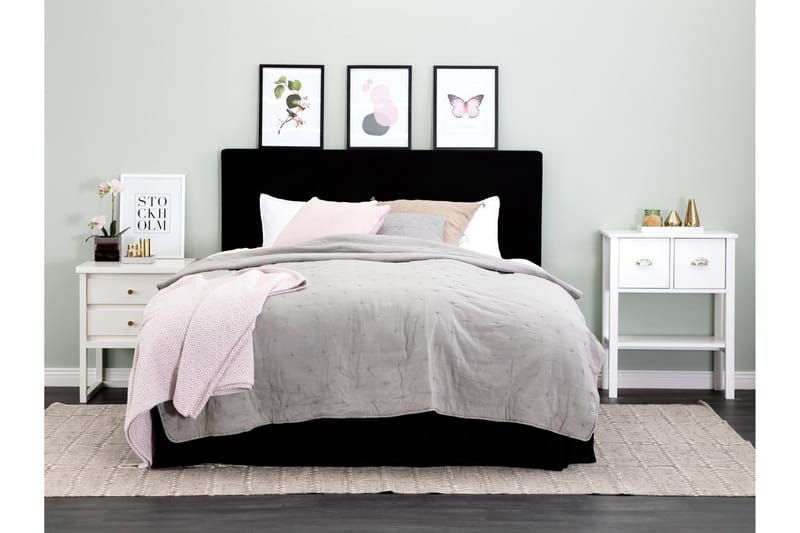 Ava sengegavl 180 cm - sort - Møbler - Senge - Sengetilbehør & sengegavl - Sengegavle