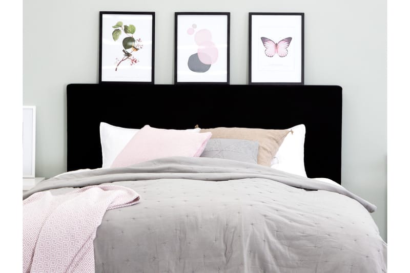 Ava sengegavl 180 cm - sort - Møbler - Senge - Sengetilbehør & sengegavl - Sengegavle