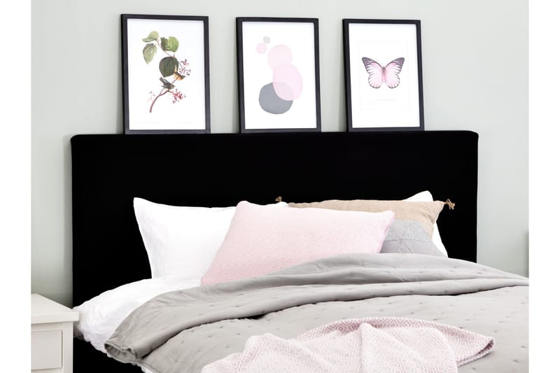 Ava sengegavl 180 cm - sort - Møbler - Senge - Sengetilbehør & sengegavl - Sengegavle