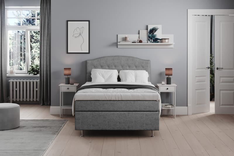 Belda Sengegavl 120 cm Buet - Grå - Møbler - Senge - Sengetilbehør & sengegavl - Sengegavle