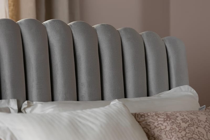 Davia Senggavel 120 cm - Lysegrå/Velour - Møbler - Senge - Sengetilbehør & sengegavl - Sengegavle