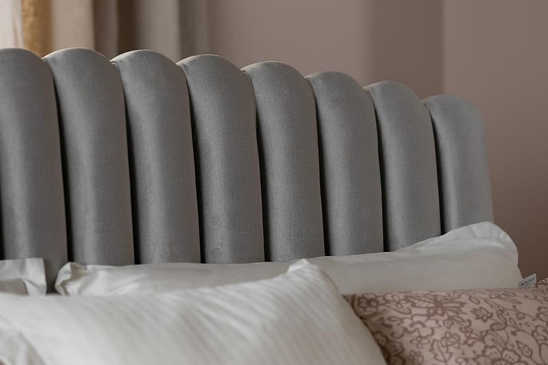 Davia Senggavel 140 cm - Lysegrå/Velour - Møbler - Senge - Sengetilbehør & sengegavl - Sengegavle