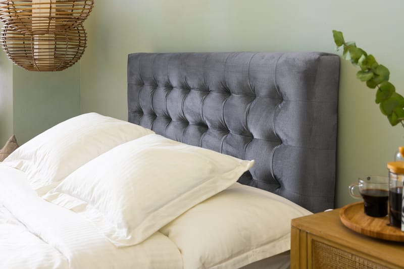 Donte Sengegavl 140 cm Square - Grå - Møbler - Senge - Sengetilbehør & sengegavl - Sengegavle