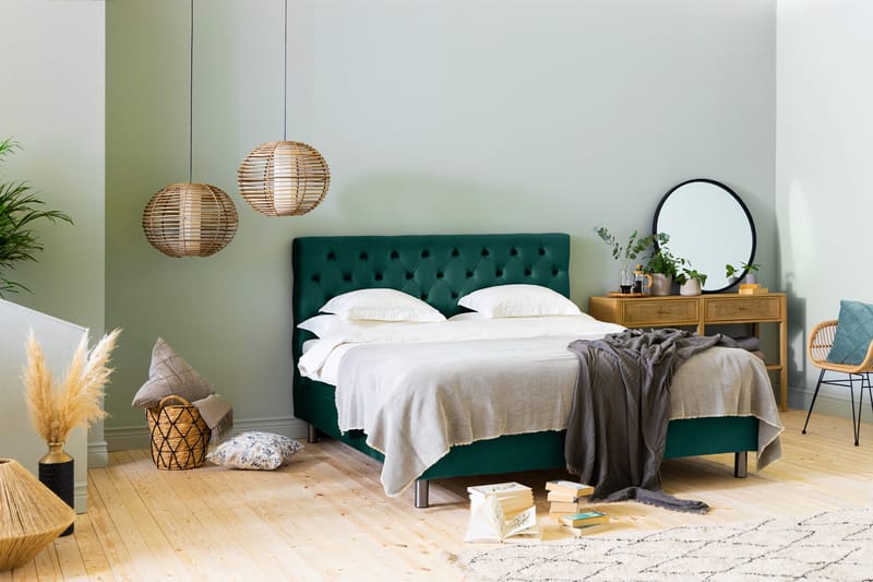 Donte Sengegavl 160 cm Dybhæftet - Grøn - Møbler - Senge - Sengetilbehør & sengegavl - Sengegavle