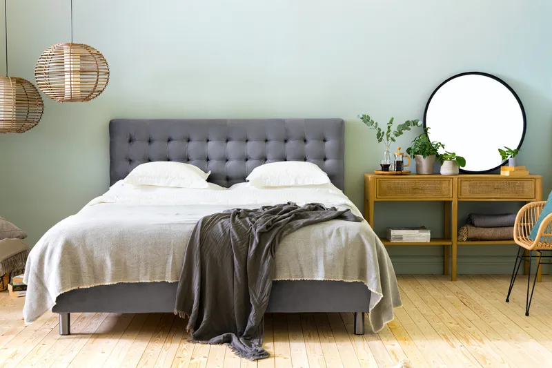 Donte Sengegavl 160 cm Square - Grå - Møbler - Senge - Sengetilbehør & sengegavl - Sengegavle