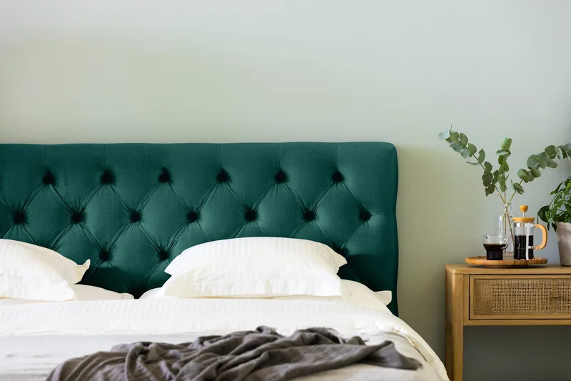 Donte Sengegavl 180 cm Dybhæftet - Grøn - Møbler - Senge - Sengetilbehør & sengegavl - Sengegavle