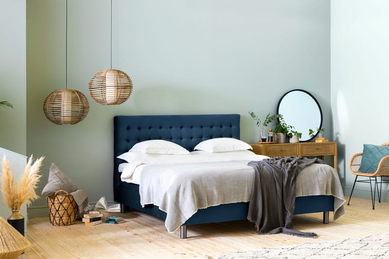 Donte Sengegavl 180 cm Square - Blå - Møbler - Senge - Sengetilbehør & sengegavl - Sengegavle