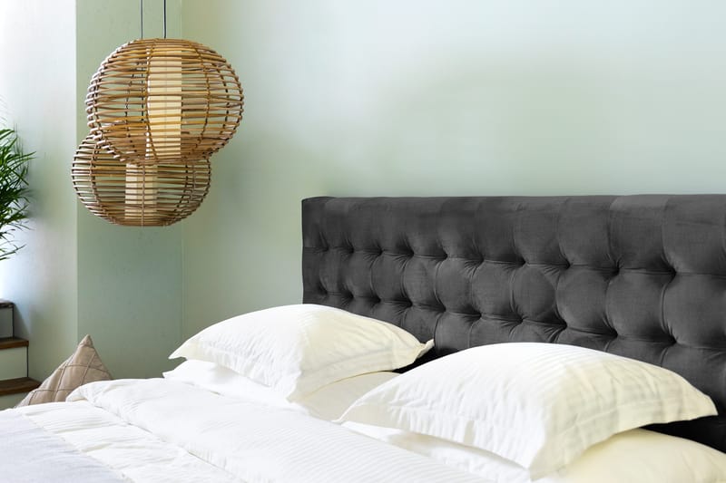 Donte Sengegavl 180 cm Square - Mørkegrå - Møbler - Senge - Sengetilbehør & sengegavl - Sengegavle