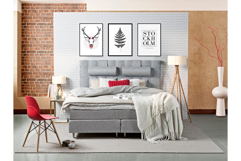 Drömsk Sengegavl 160 cm - Lysegrå - Møbler - Senge - Sengetilbehør & sengegavl - Sengegavle