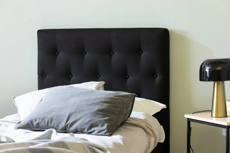 Ella hovedgavl Knapper 90 cm - Sort - Møbler - Senge - Sengetilbehør & sengegavl - Sengegavle