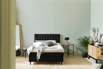 Ella Senghoved Ternet 140 cm - Sort - Møbler - Senge - Sengetilbehør & sengegavl - Sengegavle