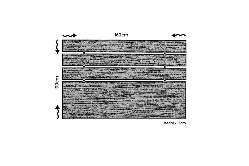 Feldene Sengegavl Rektangulær i Træ - Hvid - Møbler - Senge - Sengetilbehør & sengegavl - Sengegavle