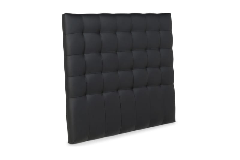 Hilton Luksus sengegavl 140 cm ternet kunstlæder - sort - Sengegavle