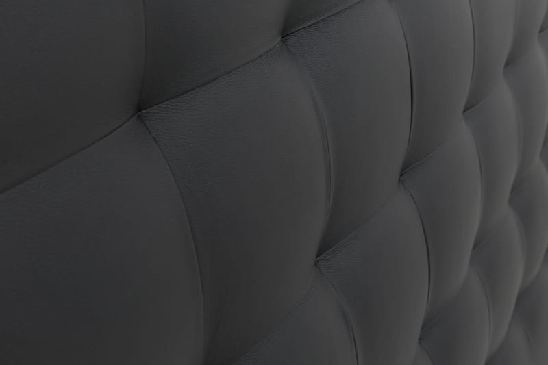 Hilton Luksus sengegavl 180 cm ternet kunstlæder - sort - Sengegavle