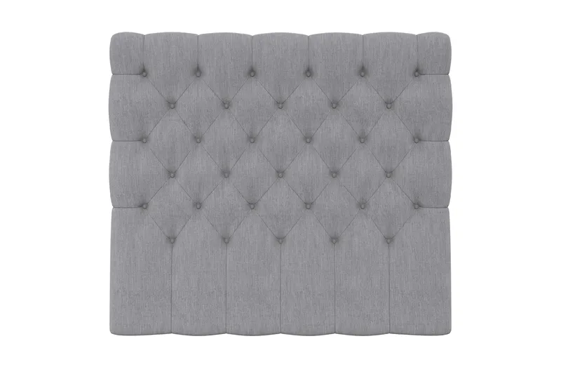Hilton Luksus/Superior Luksus sengegavl 120 cm dybt tuftet, lysegrå
