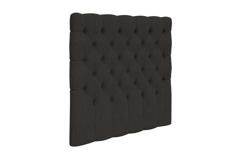 Hilton Luksus/Superior Luksus sengegavl 120 cm dybt tuftet - sort - Møbler - Senge - Sengetilbehør & sengegavl - Sengegavle