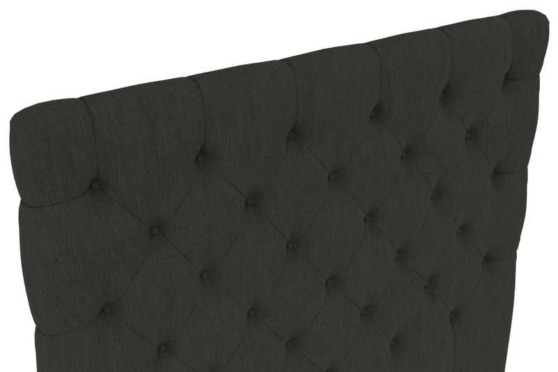 Hilton Luksus/Superior Luksus sengegavl 140 cm dybt tuftet - sort - Sengegavle