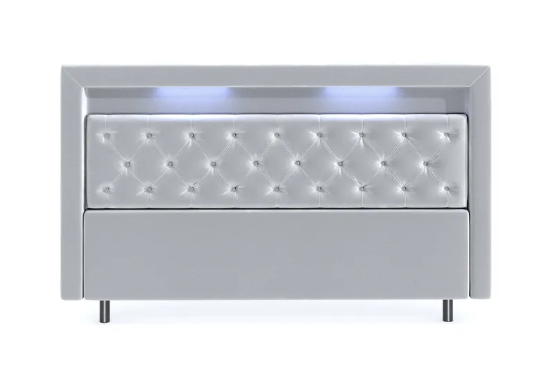 Hilton Velour LED Gavl 200, Lysegrå