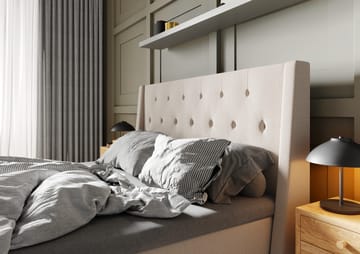 Imperia sengegavl 210 cm - Beige - Møbler - Senge - Sengetilbehør & sengegavl - Sengegavle