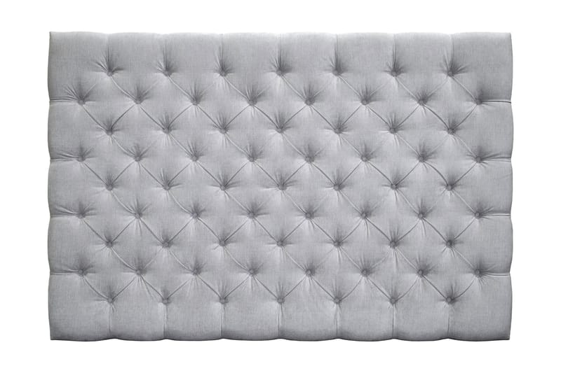 Joluma Polstret Sengegavl & Hovedgavl 160 cm i Stof med Knapper - Lysegrå - Møbler - Senge - Sengetilbehør & sengegavl - Sengegavle