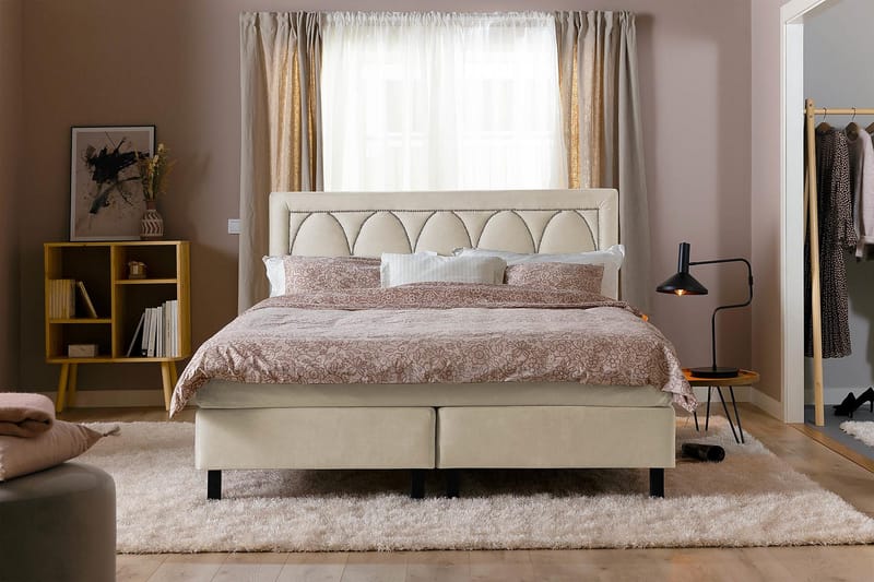 Leva Sengegavl 120cm - Beige/Velour - Møbler - Senge - Sengetilbehør & sengegavl - Sengegavle