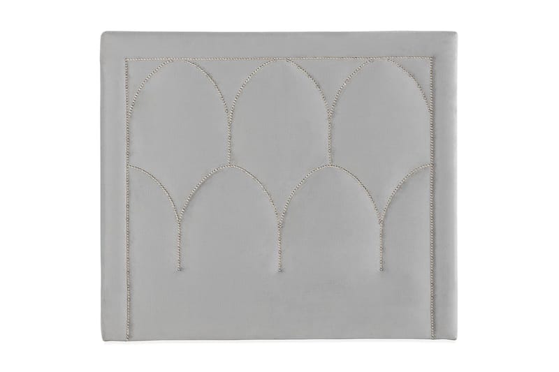 Leva Sengegavl 120cm - Lysegrå/Velour - Møbler - Senge - Sengetilbehør & sengegavl - Sengegavle