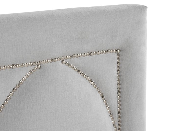 Leva Sengegavl 120cm - Lysegrå/Velour - Møbler - Senge - Sengetilbehør & sengegavl - Sengegavle