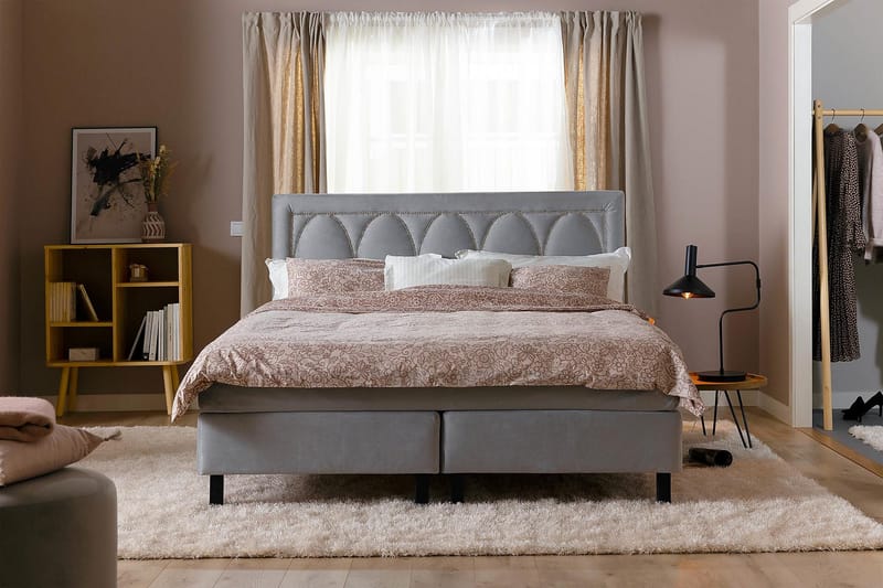 Leva Sengegavl 120cm - Lysegrå/Velour - Møbler - Senge - Sengetilbehør & sengegavl - Sengegavle