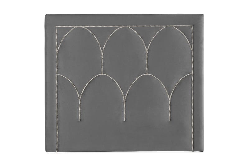 Leva Sengegavl 120cm, Mørkegrå/Velour