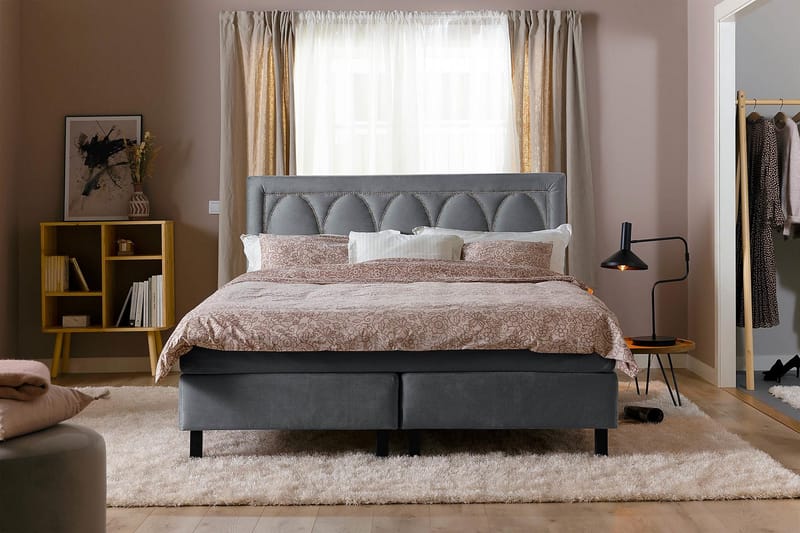 Leva Sengegavl 120cm - Mørkegrå/Velour - Møbler - Senge - Sengetilbehør & sengegavl - Sengegavle