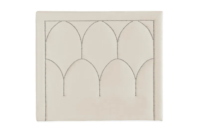 Leva Sengegavl 140cm - Beige/Velour - Møbler - Senge - Sengetilbehør & sengegavl - Sengegavle