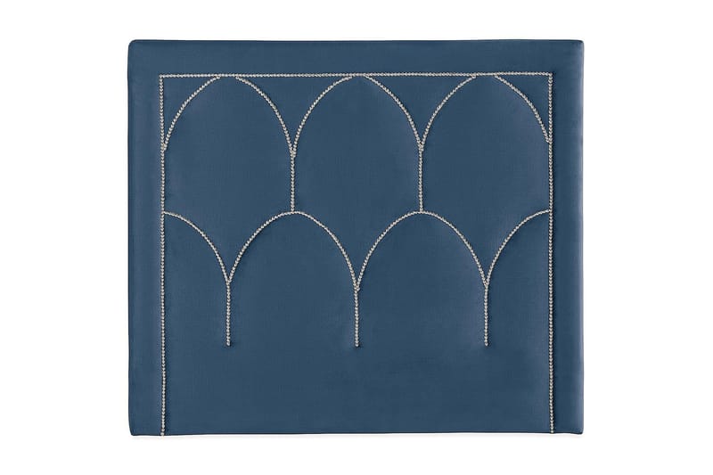 Leva Sengegavl 140cm, Mørkeblå/Velour