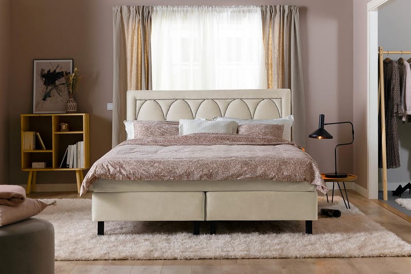 Leva Sengegavl 160cm - Beige/Velour - Møbler - Senge - Sengetilbehør & sengegavl - Sengegavle