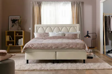 Leva Sengegavl 160cm - Beige/Velour - Møbler - Senge - Sengetilbehør & sengegavl - Sengegavle
