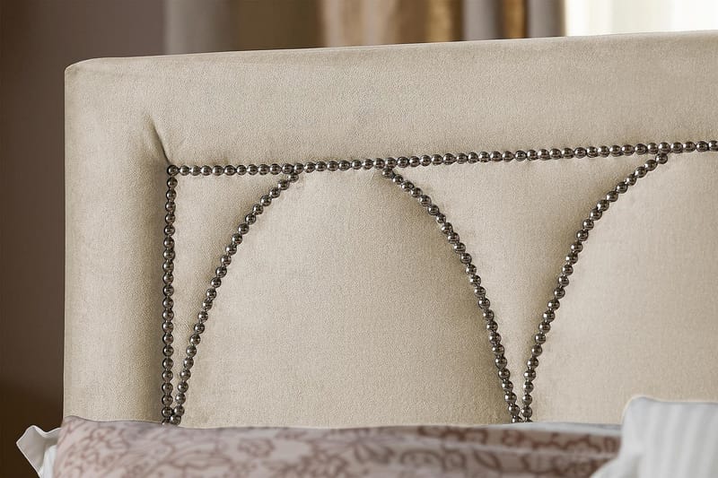 Leva Sengegavl 180cm - Beige/Velour - Møbler - Senge - Sengetilbehør & sengegavl - Sengegavle