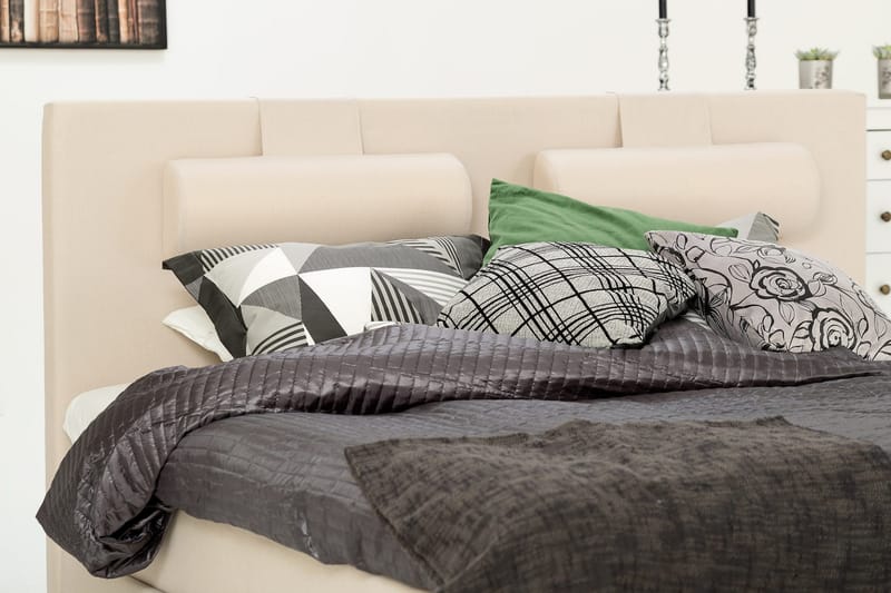 Lucky sengegavl 150 cm glat - Beige - Møbler - Senge - Sengetilbehør & sengegavl - Sengegavle