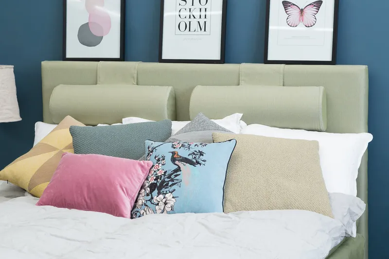 Lucky sengegavl 150 cm glat - grøn - Møbler - Senge - Sengetilbehør & sengegavl - Sengegavle