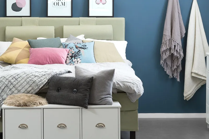 Lucky sengegavl 150 cm glat - grøn - Møbler - Senge - Sengetilbehør & sengegavl - Sengegavle