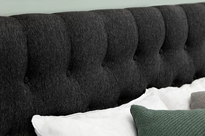 Lucky sengegavl 160 cm Diamant - Sort/Grå - Møbler - Senge - Sengetilbehør & sengegavl - Sengegavle