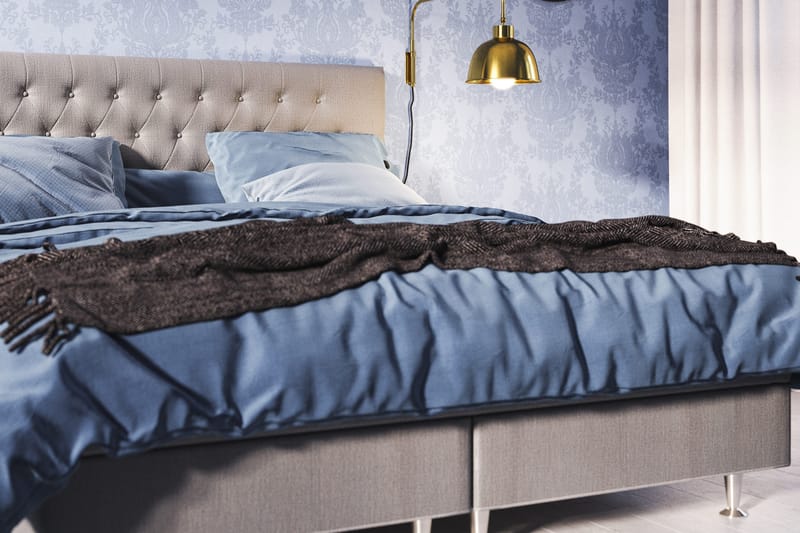 Meja Diamant Sengegavl 140x120 - Lysegrå - Møbler - Senge - Sengetilbehør & sengegavl - Sengegavle