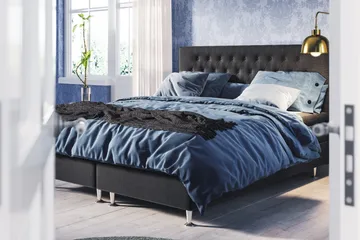 Meja Diamant Sengegavl 160x120 - Sort - Møbler - Senge - Sengetilbehør & sengegavl - Sengegavle