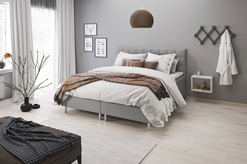 Montana sengegavl 140 cm - Lysegrå - Møbler - Senge - Sengetilbehør & sengegavl - Sengegavle