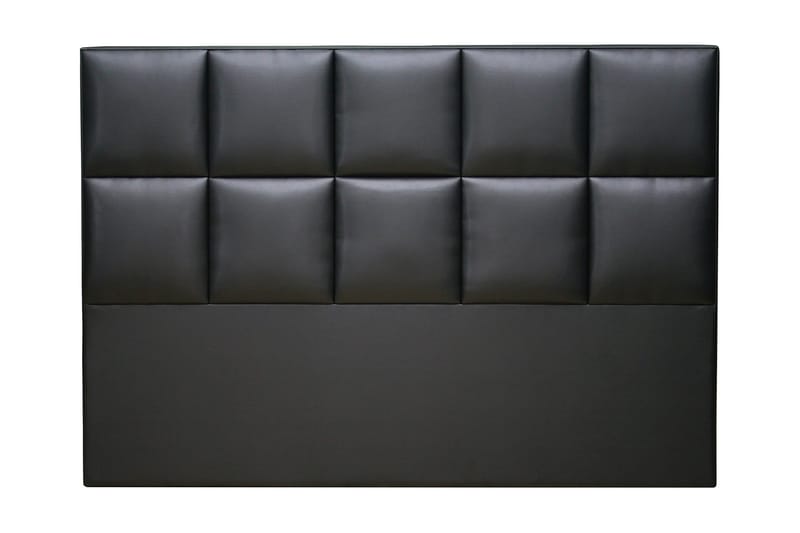 Qvant sengegavl 180 cm kunstlæder, sort