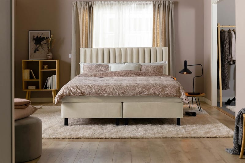 Rakel Sengegavl 120cm - Beige/Velour - Møbler - Senge - Sengetilbehør & sengegavl - Sengegavle