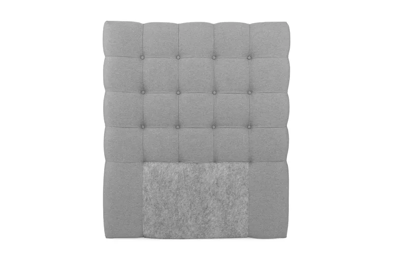 Royal sengegavl 105 cm knapper, lysegrå